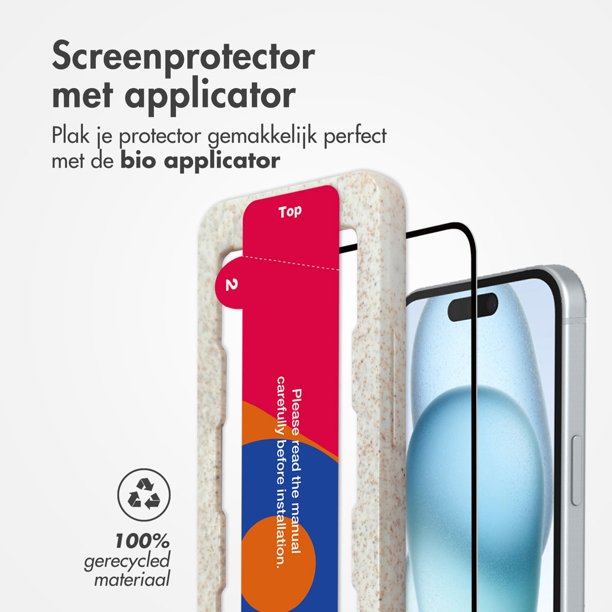 Accezz Gehard Glas Full Cover Screenprotector met applicator Apple iPhone 15 Plus - Transparant