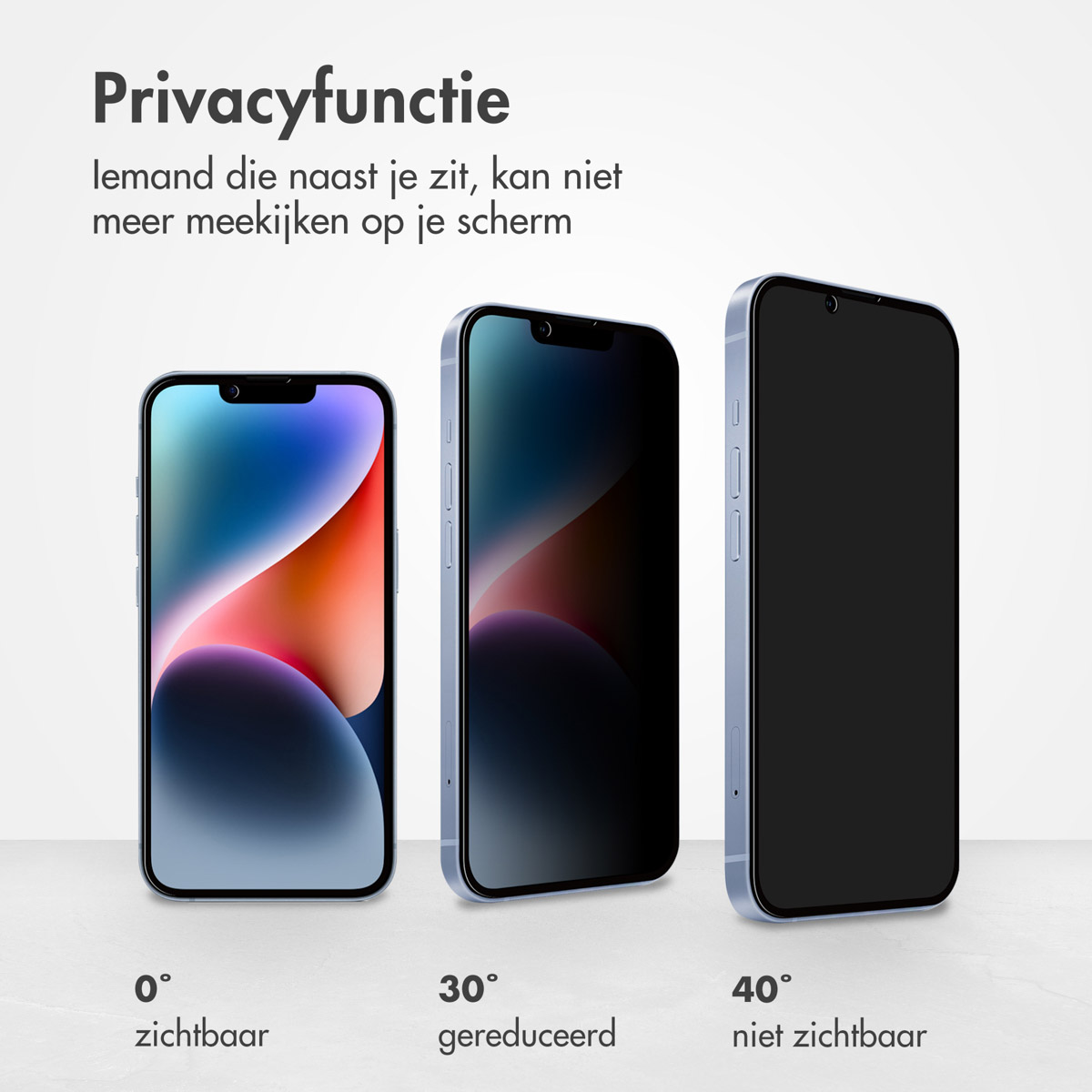 Accezz Gehard Glas Privacy Screenprotector Apple iPhone 13 / 13 Pro / 14 / 16e