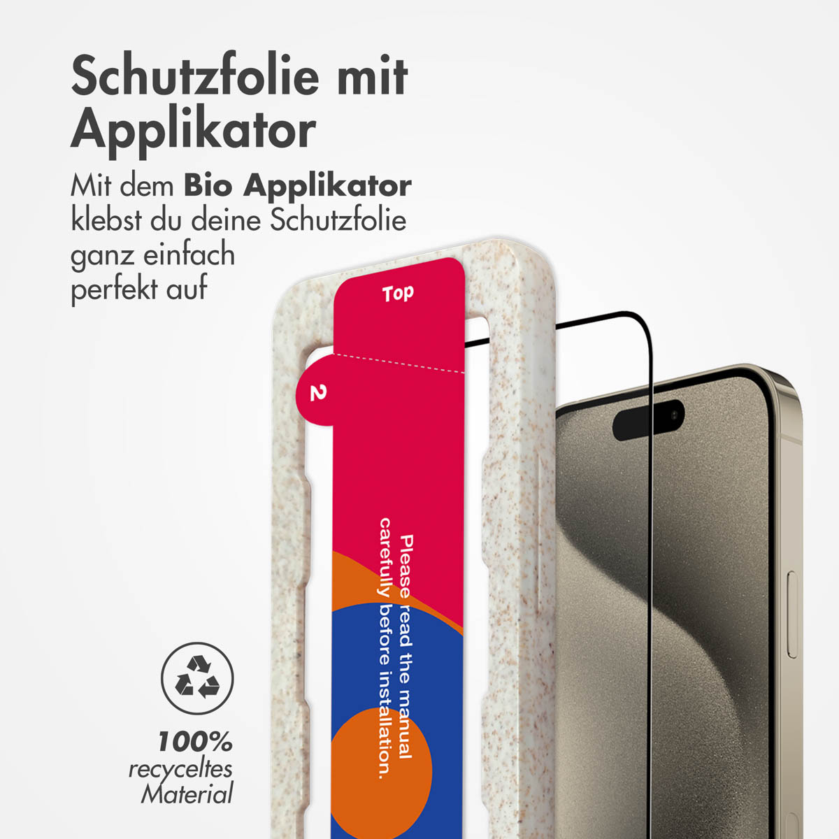 Accezz Triple Strong Full Cover Glas Screenprotector met applicator Apple iPhone 15 Pro - Transparant