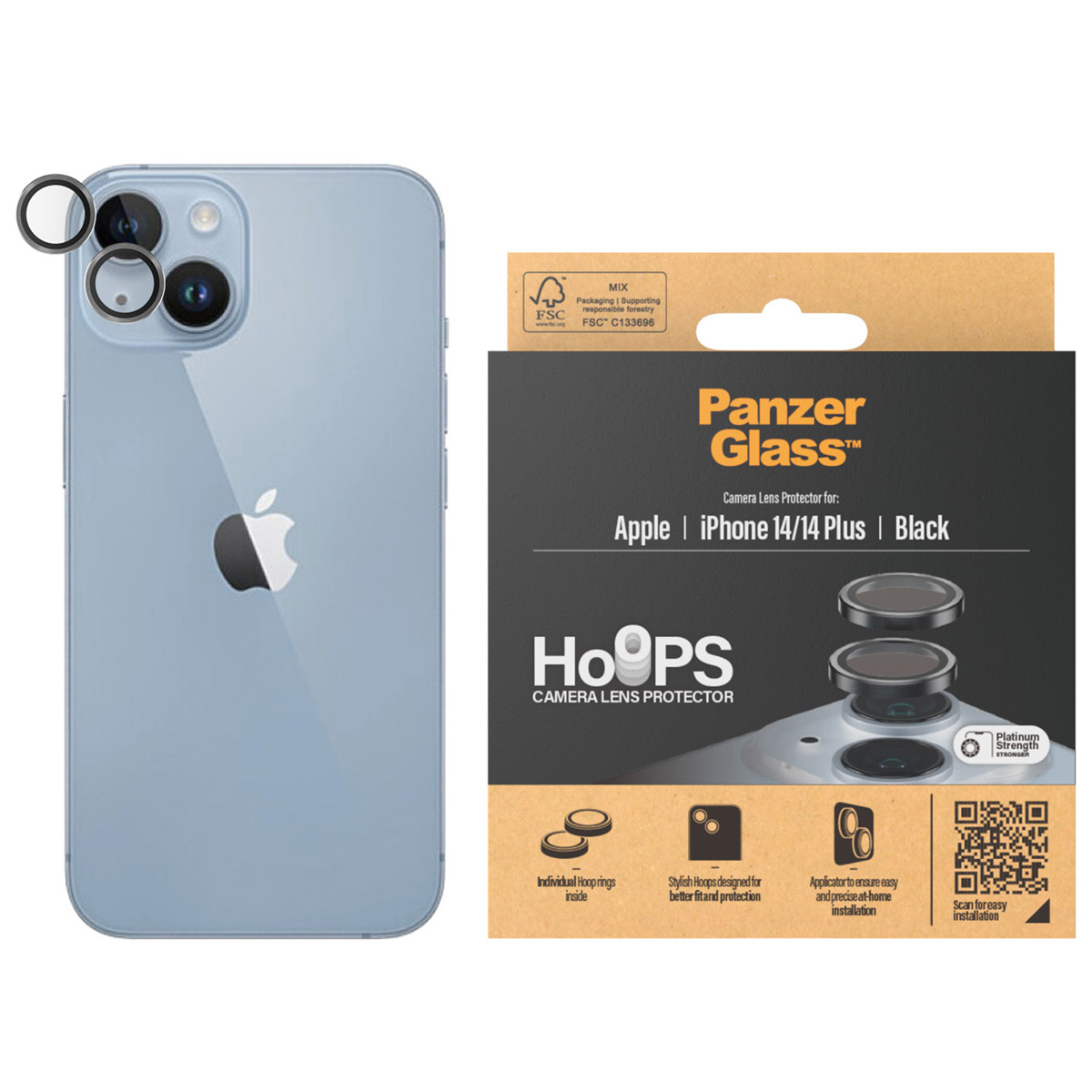 PanzerGlass Camera Protector Hoop Optic Rings Apple iPhone 14 / 14 Plus