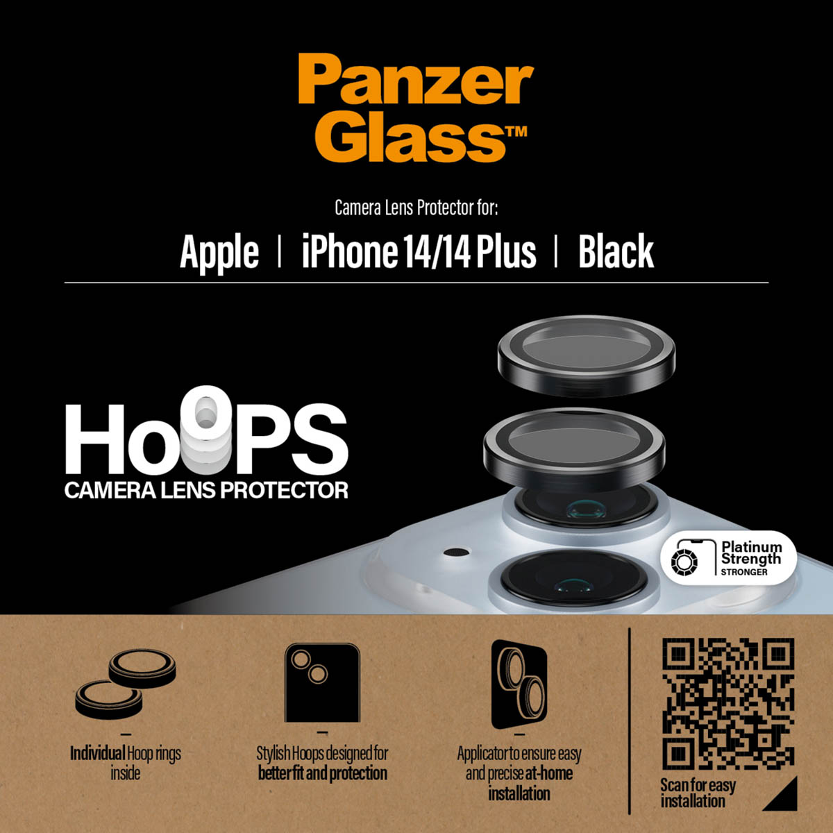 PanzerGlass Camera Protector Hoop Optic Rings Apple iPhone 14 / 14 Plus