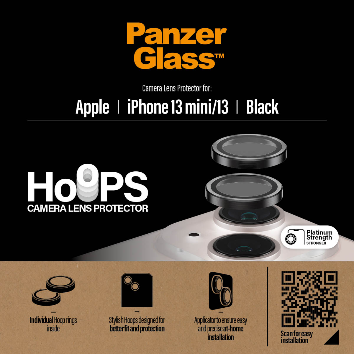 PanzerGlass Camera Protector Hoop Optic Rings Apple iPhone 13 / 13 Mini