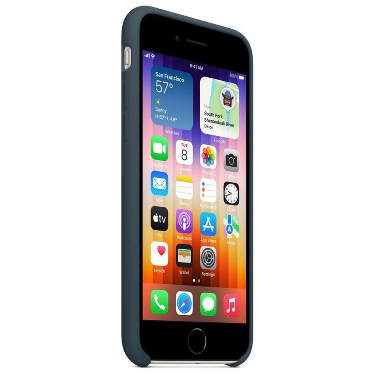 Silicone Backcover Apple iPhone SE (2022 / 2020) / 8 / 7 - Abyss Blue