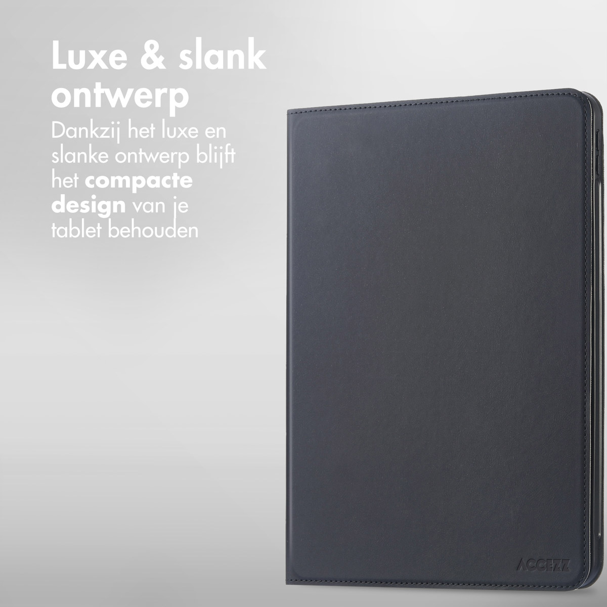 Accezz Classic Tablet Case Apple iPad 9 (2021) 10.2 inch / iPad 8 (2020) 10.2 inch / iPad 7 (2019) 10.2 inch - Zwart