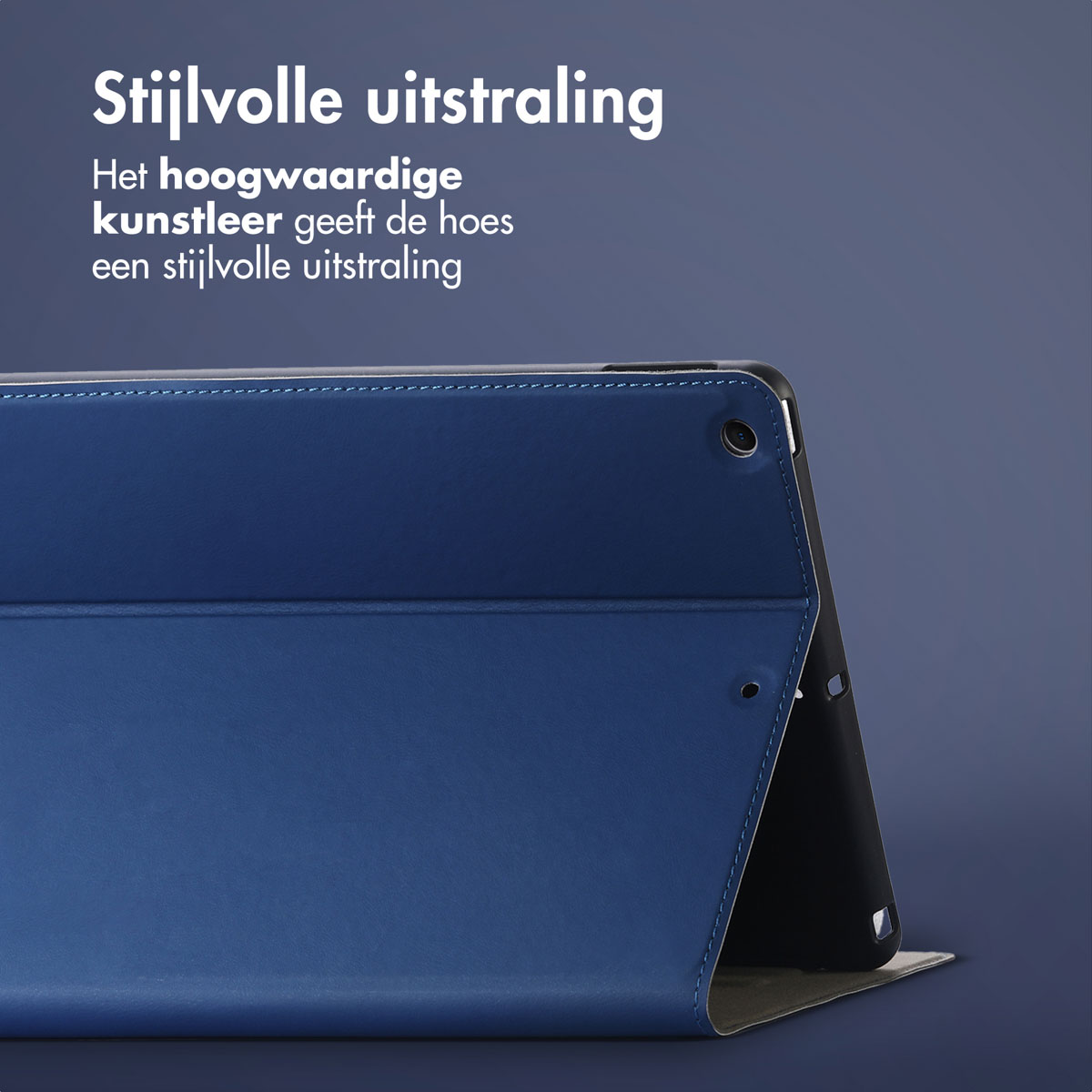 Accezz Classic Tablet Case Apple iPad 9 (2021) 10.2 inch / iPad 8 (2020) 10.2 inch / iPad 7 (2019) 10.2 inch - Donkerblauw