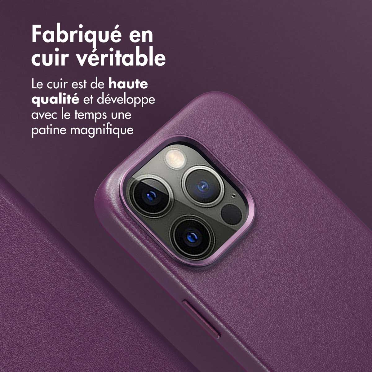 Accezz Leather Bookcase 2-in-1 met MagSafe Apple iPhone 15 Pro - Heath Purple