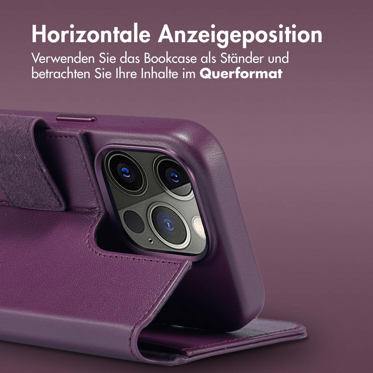 Accezz Leather Bookcase 2-in-1 met MagSafe Apple iPhone 15 Pro - Heath Purple