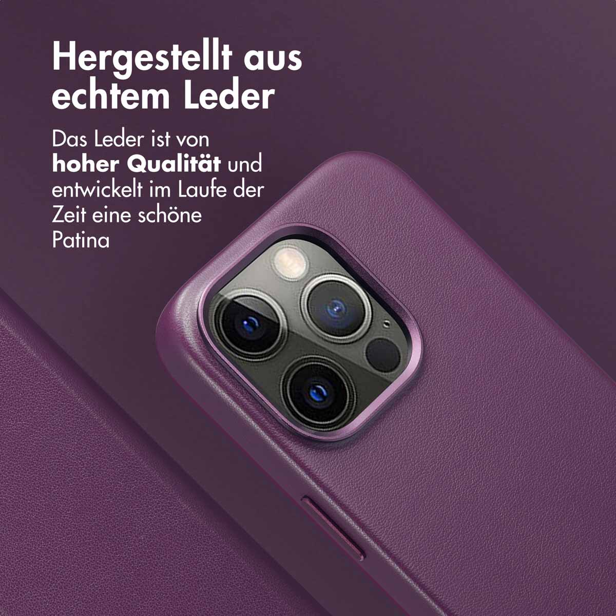 Accezz Leather Bookcase 2-in-1 met MagSafe Apple iPhone 15 Pro - Heath Purple