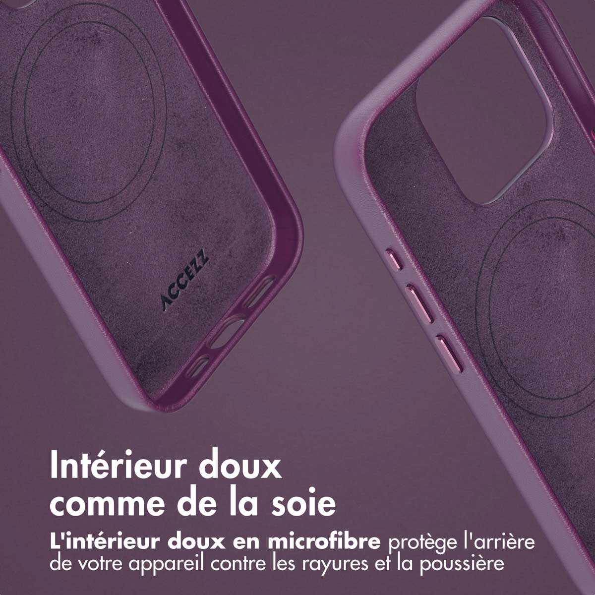 Accezz Leather Bookcase 2-in-1 met MagSafe Apple iPhone 15 Pro - Heath Purple