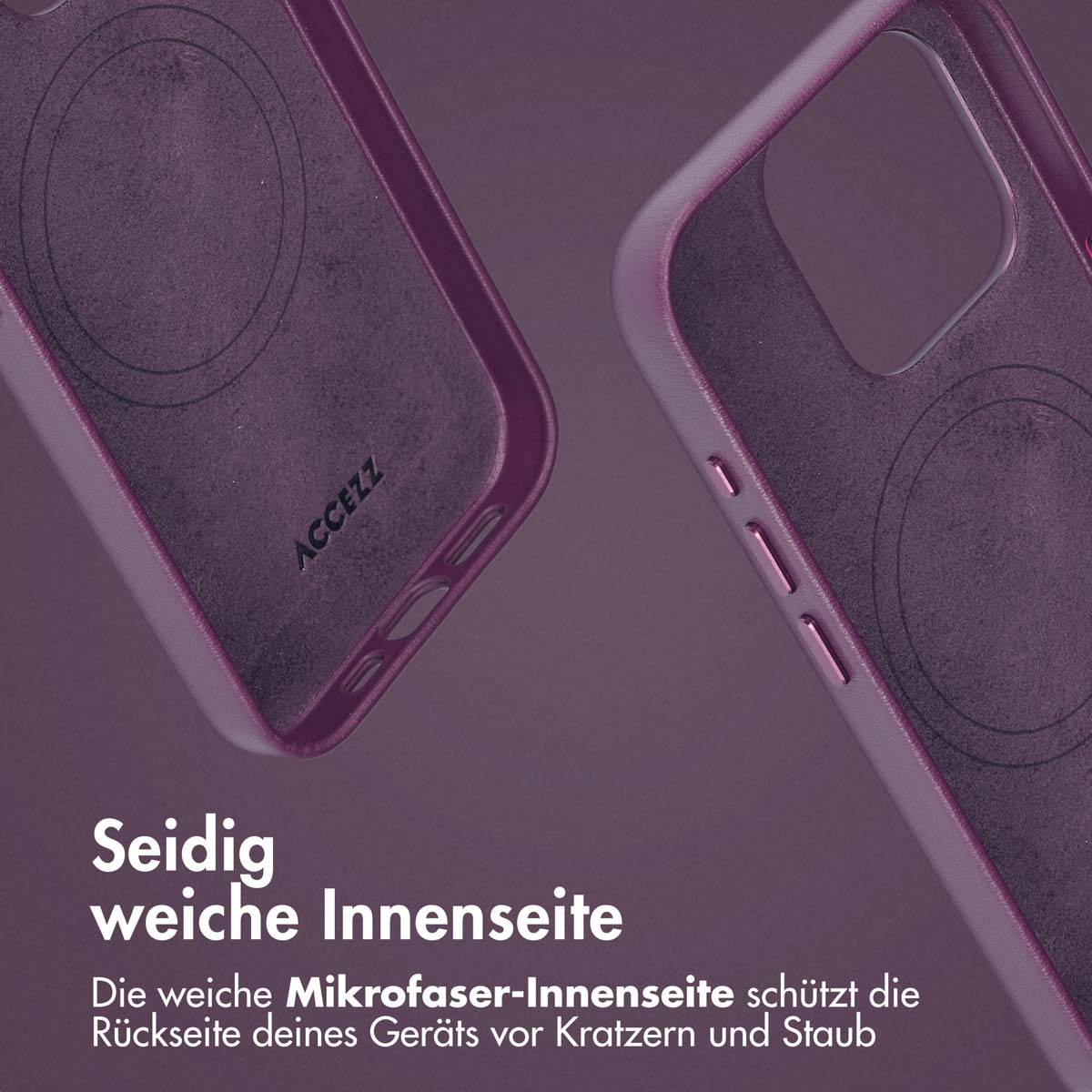 Accezz Leather Bookcase 2-in-1 met MagSafe Apple iPhone 15 Pro - Heath Purple
