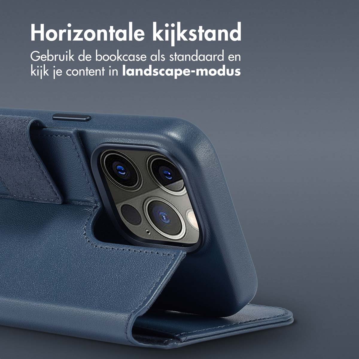 Accezz Leather Bookcase 2-in-1 met MagSafe Apple iPhone 15 Pro - Nightfall Blue