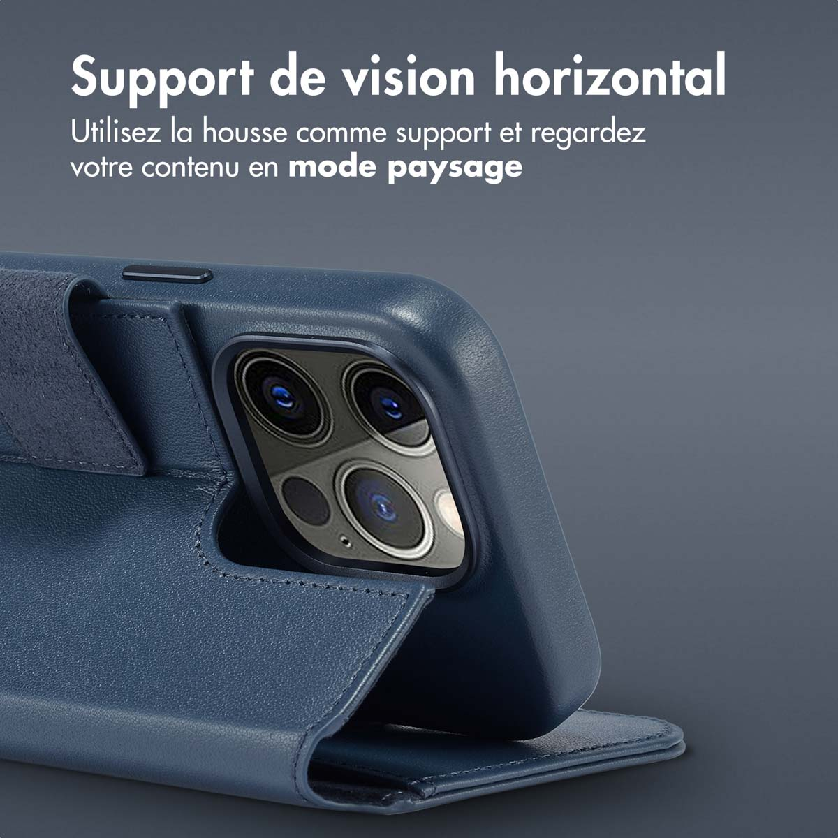 Accezz Leather Bookcase 2-in-1 met MagSafe Apple iPhone 15 Pro - Nightfall Blue