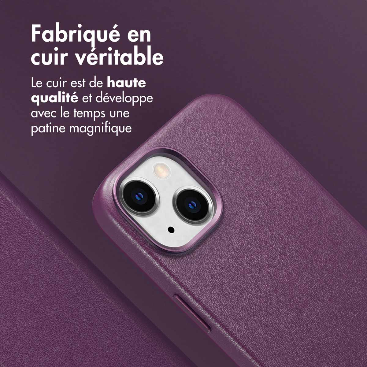 Accezz Leather Bookcase 2-in-1 met MagSafe Apple iPhone 15 - Heath Purple