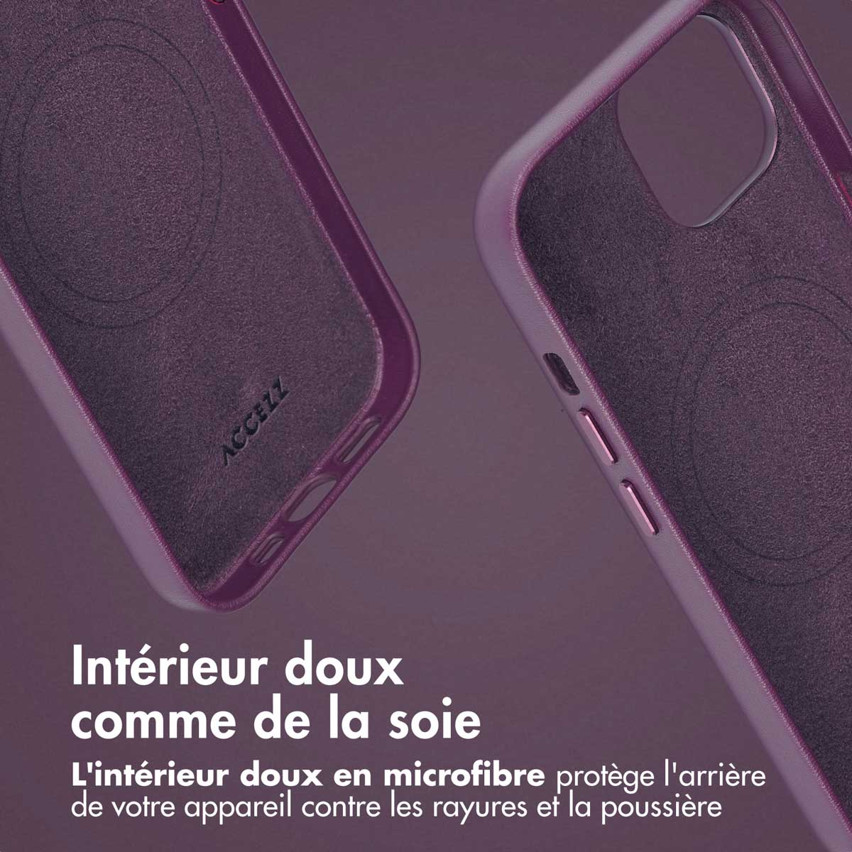 Accezz Leather Bookcase 2-in-1 met MagSafe Apple iPhone 15 - Heath Purple