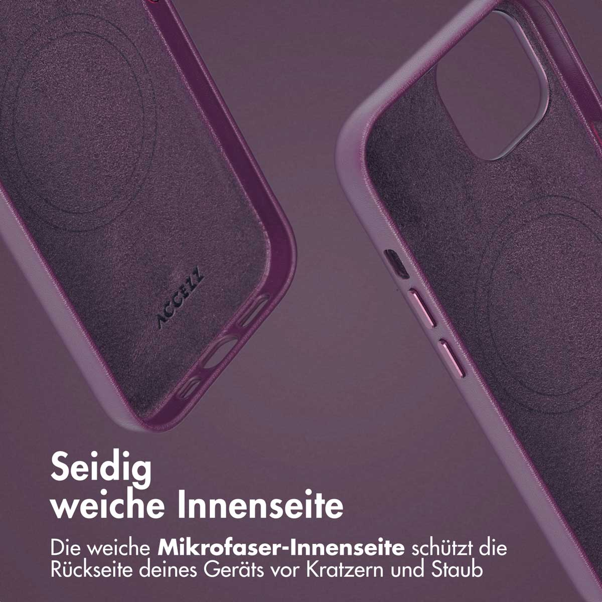 Accezz Leather Bookcase 2-in-1 met MagSafe Apple iPhone 15 - Heath Purple