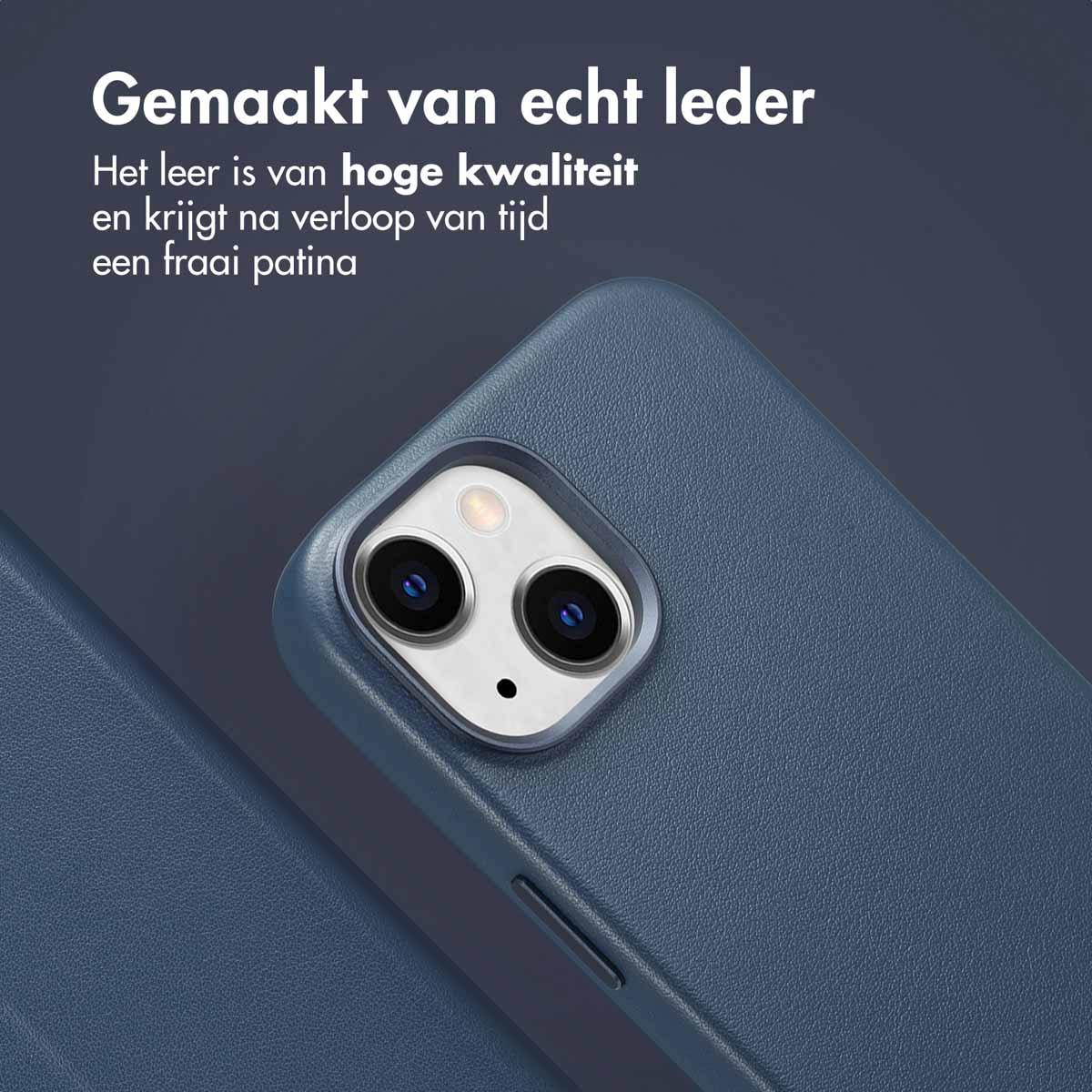 Accezz Leather Bookcase 2-in-1 met MagSafe Apple iPhone 15 - Nightfall Blue
