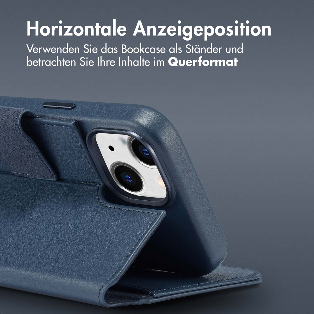 Accezz Leather Bookcase 2-in-1 met MagSafe Apple iPhone 15 - Nightfall Blue
