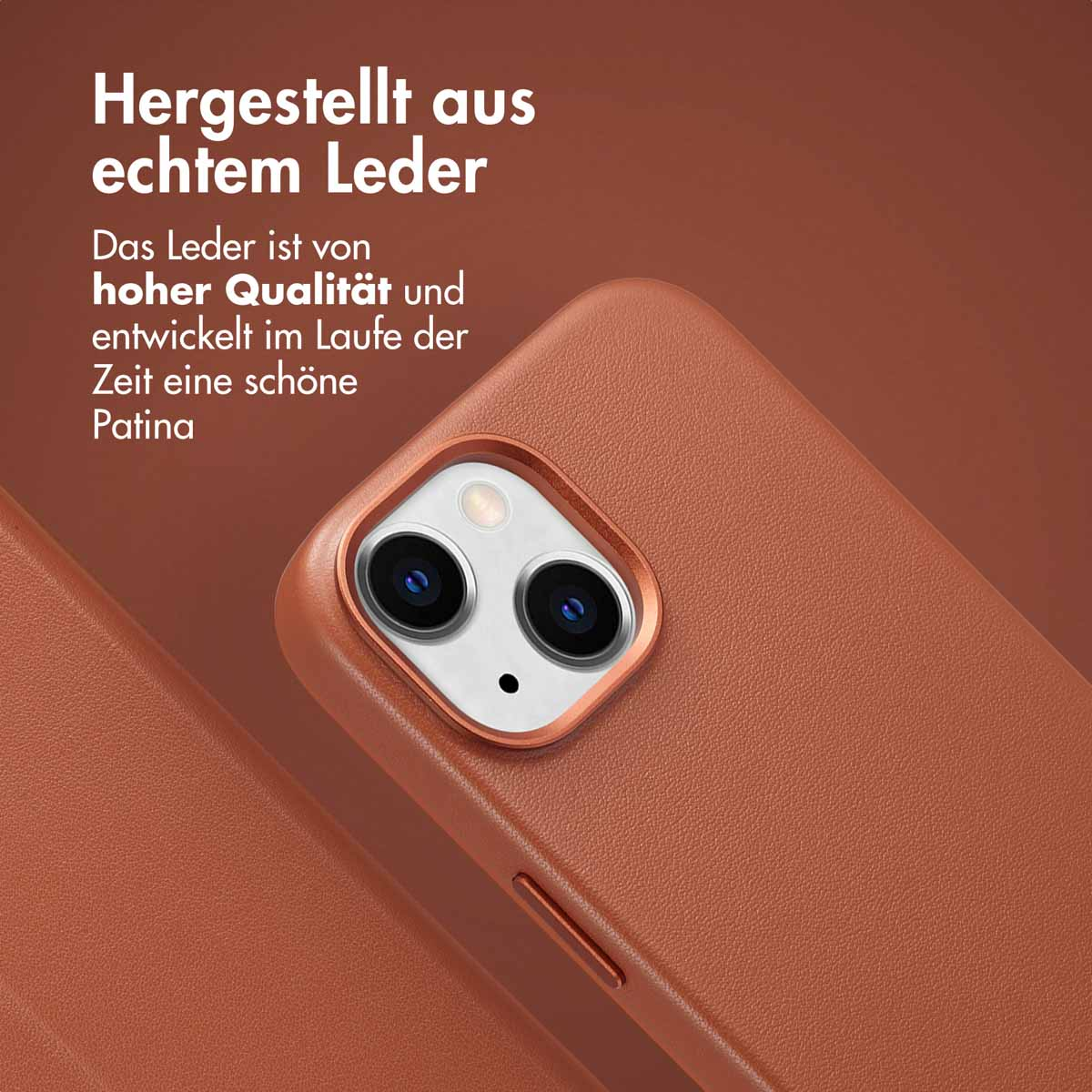 Accezz Leather Bookcase 2-in-1 met MagSafe Apple iPhone 15 - Sienna Brown