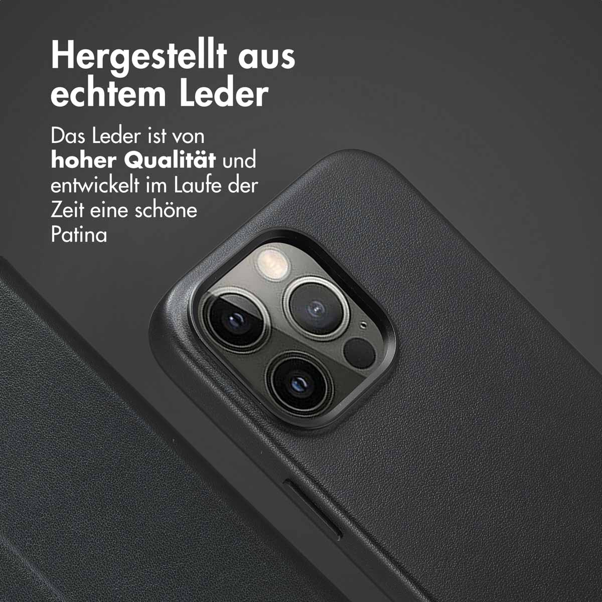 Accezz Leather Bookcase 2-in-1 met MagSafe Apple iPhone 15 Pro Max - Onyx Black