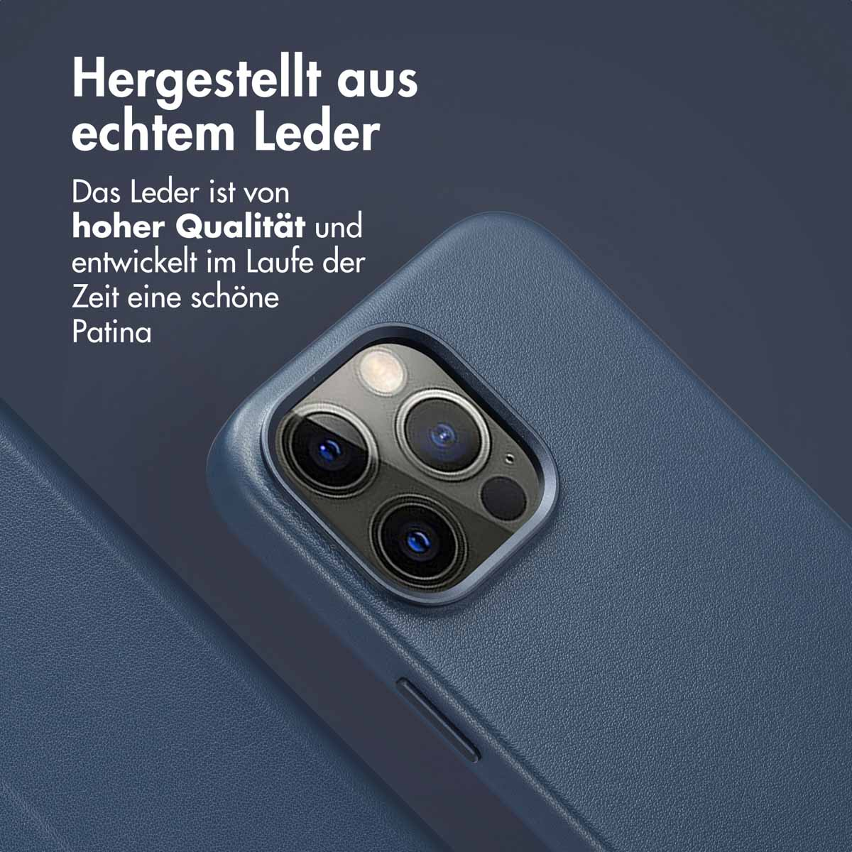 Accezz Leather Bookcase 2-in-1 met MagSafe Apple iPhone 15 Pro Max - Nightfall Blue