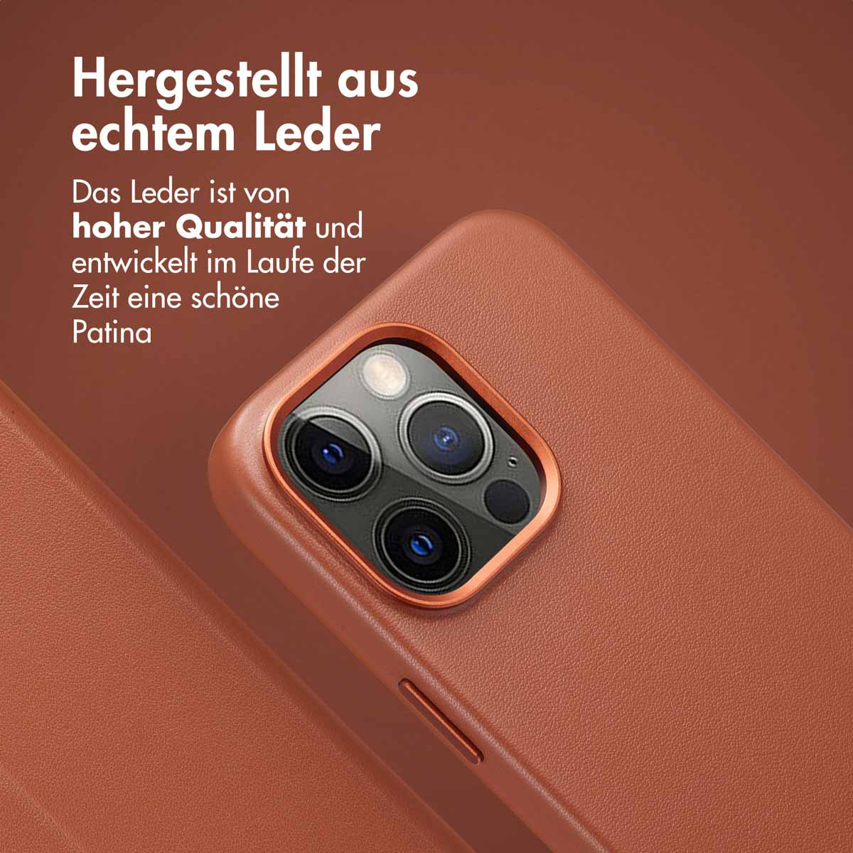 Accezz Leather Bookcase 2-in-1 met MagSafe Apple iPhone 15 Pro Max - Sienna Brown