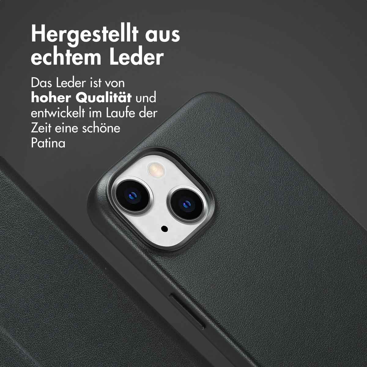 Accezz Leather Bookcase 2-in-1 met MagSafe Apple iPhone 14 - Onyx Black