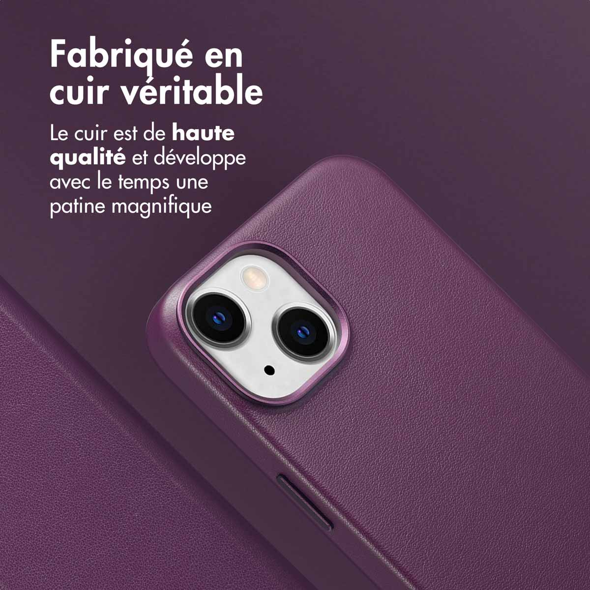 Accezz Leather Bookcase 2-in-1 met MagSafe Apple iPhone 14 - Heath Purple