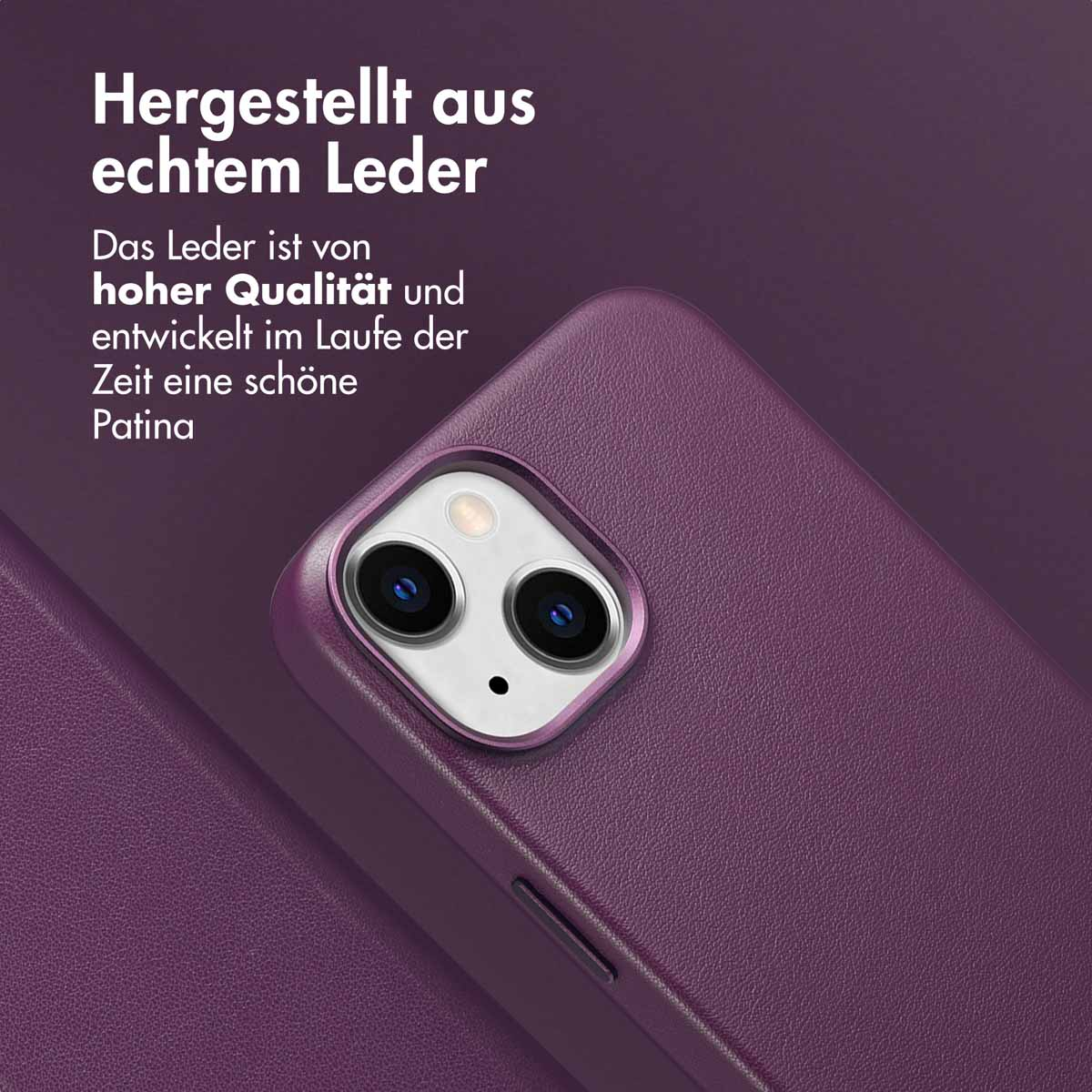 Accezz Leather Bookcase 2-in-1 met MagSafe Apple iPhone 14 - Heath Purple