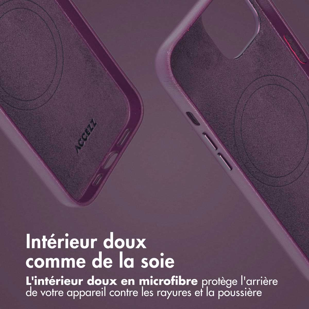 Accezz Leather Bookcase 2-in-1 met MagSafe Apple iPhone 14 - Heath Purple