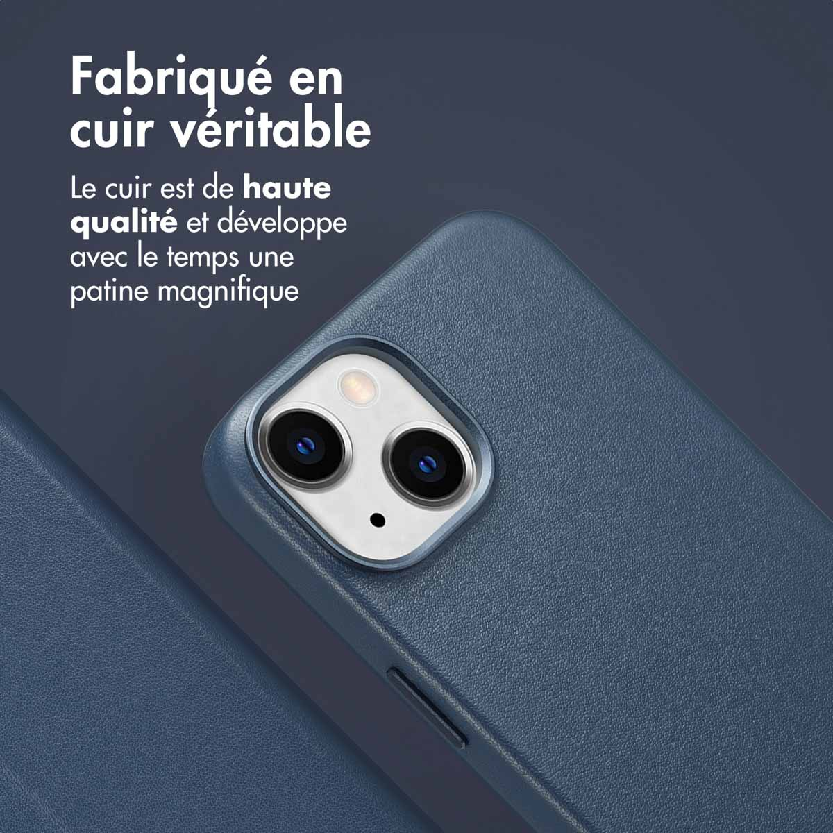Accezz Leather Bookcase 2-in-1 met MagSafe Apple iPhone 14 - Nightfall Blue