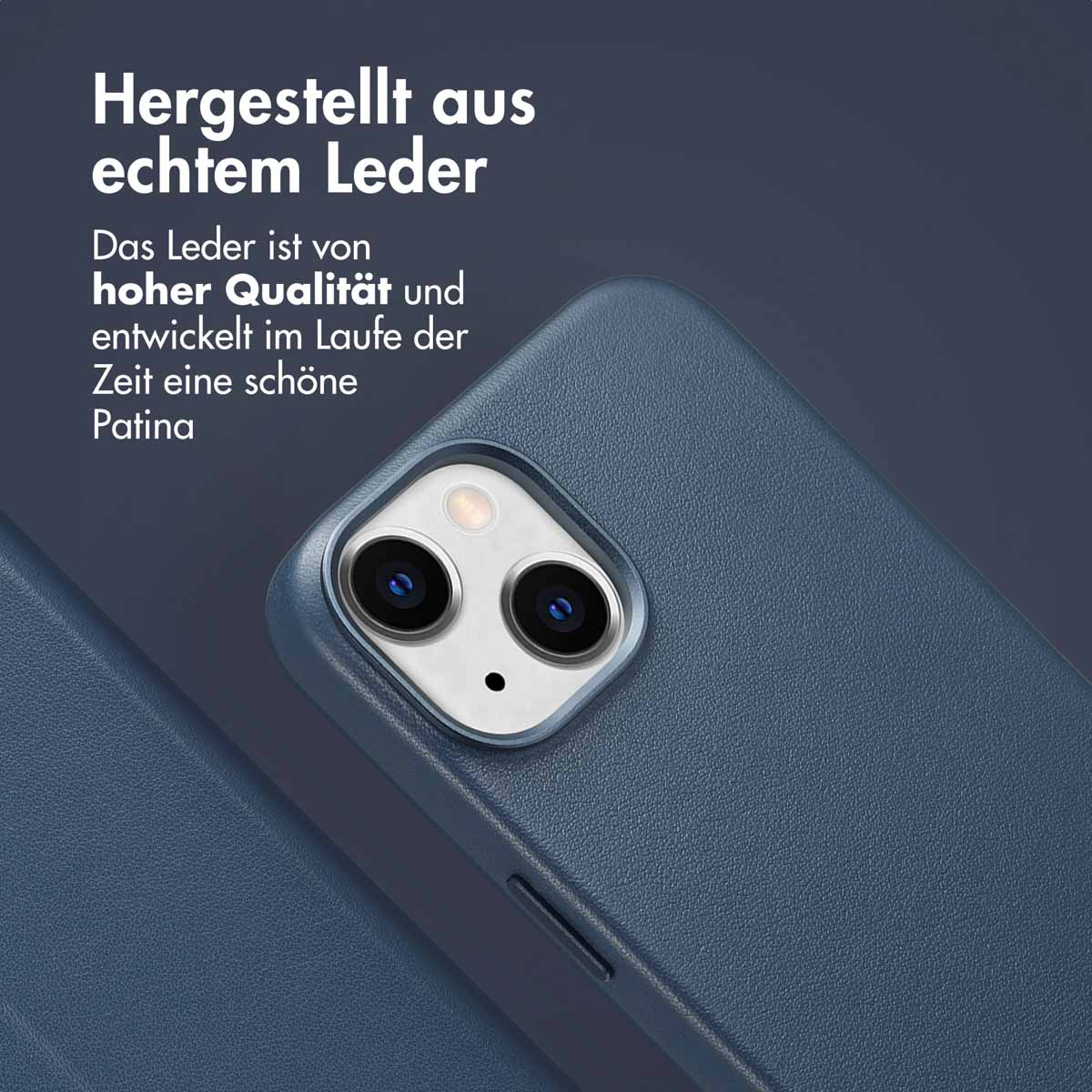 Accezz Leather Bookcase 2-in-1 met MagSafe Apple iPhone 14 - Nightfall Blue
