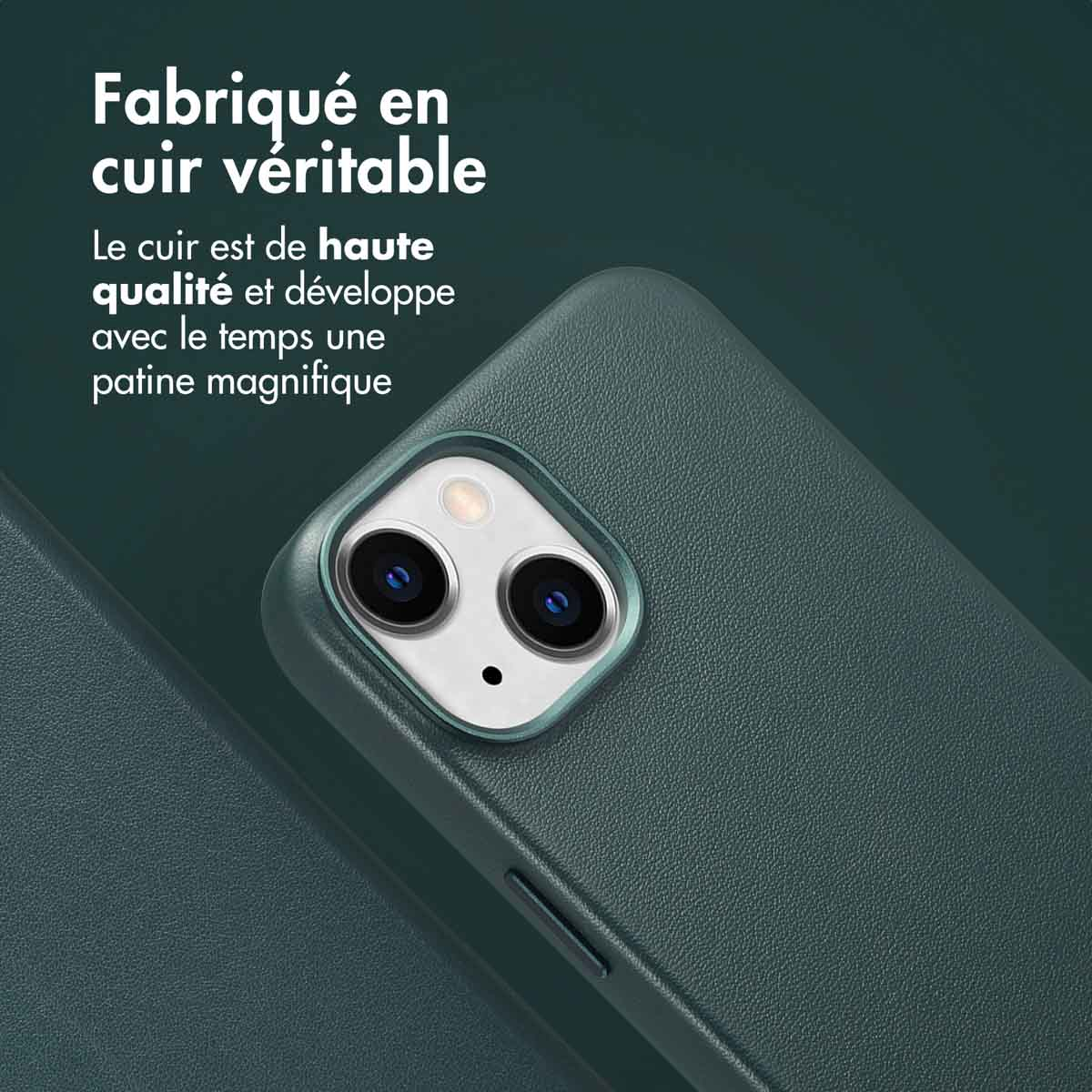 Accezz Leather Bookcase 2-in-1 met MagSafe Apple iPhone 14 - Cedar Green