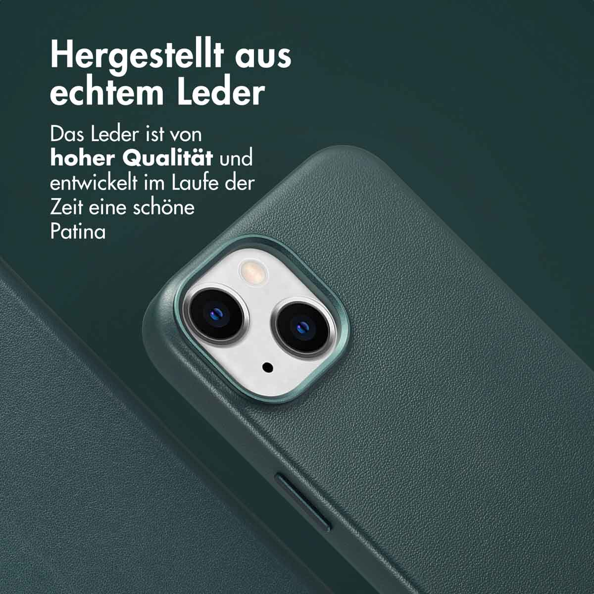 Accezz Leather Bookcase 2-in-1 met MagSafe Apple iPhone 14 - Cedar Green