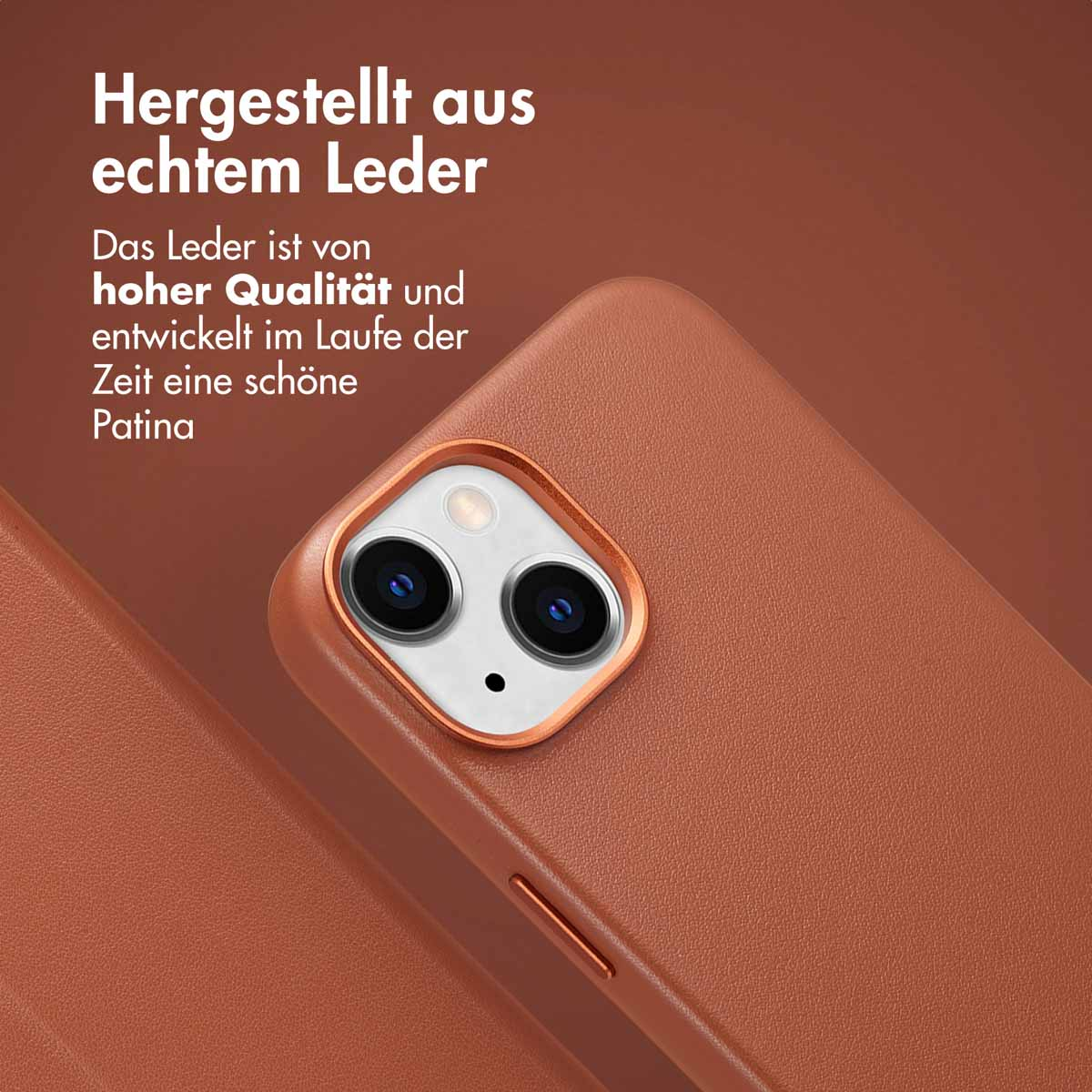 Accezz Leather Bookcase 2-in-1 met MagSafe Apple iPhone 14 - Sienna Brown