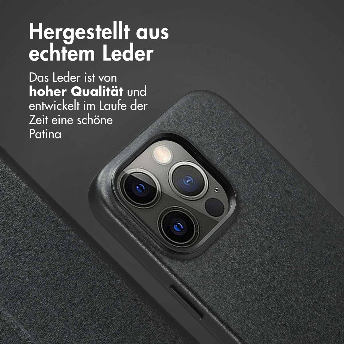 Accezz Leather Bookcase 2-in-1 met MagSafe Apple iPhone 14 Pro - Onyx Black