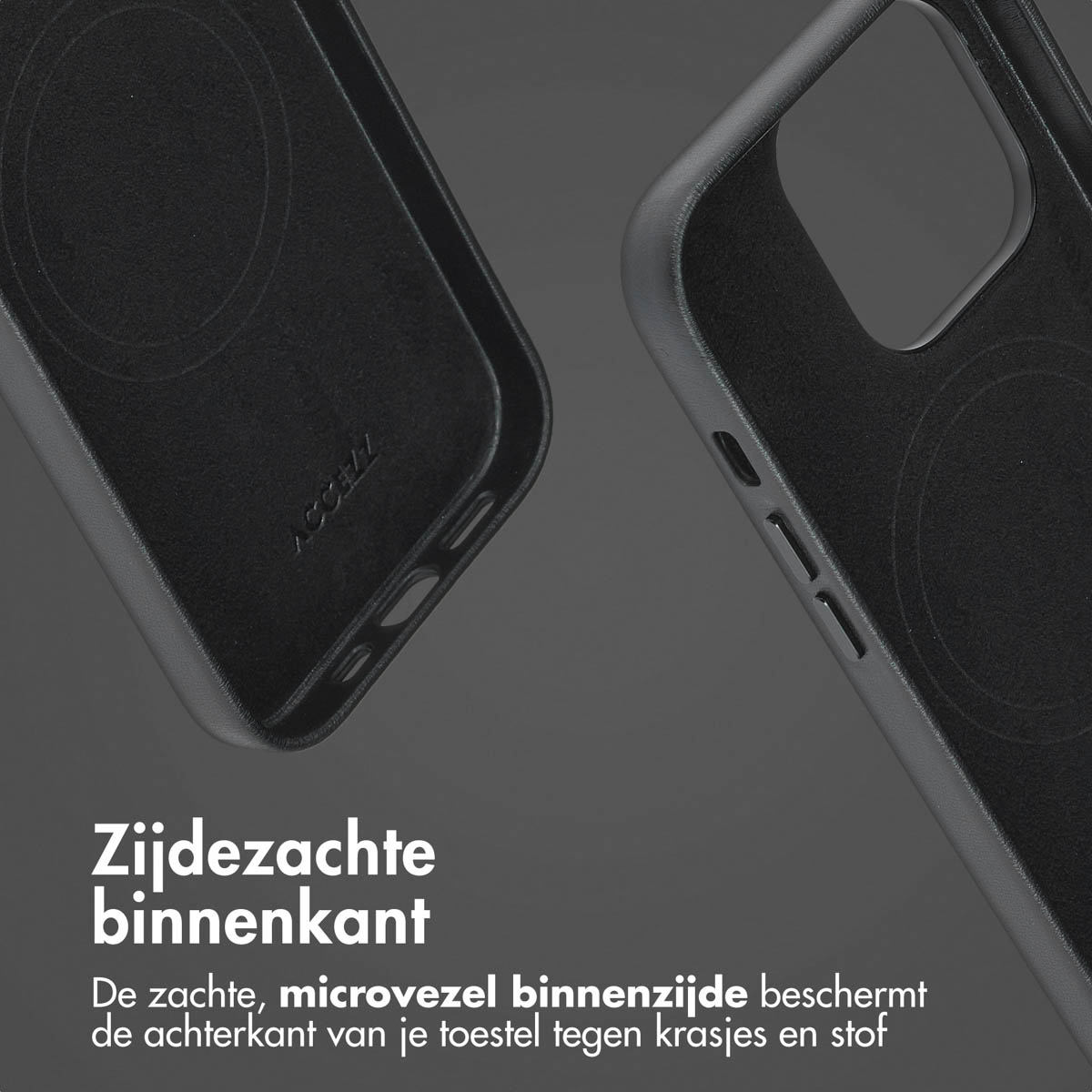 Accezz Leather Bookcase 2-in-1 met MagSafe Apple iPhone 14 Pro - Onyx Black