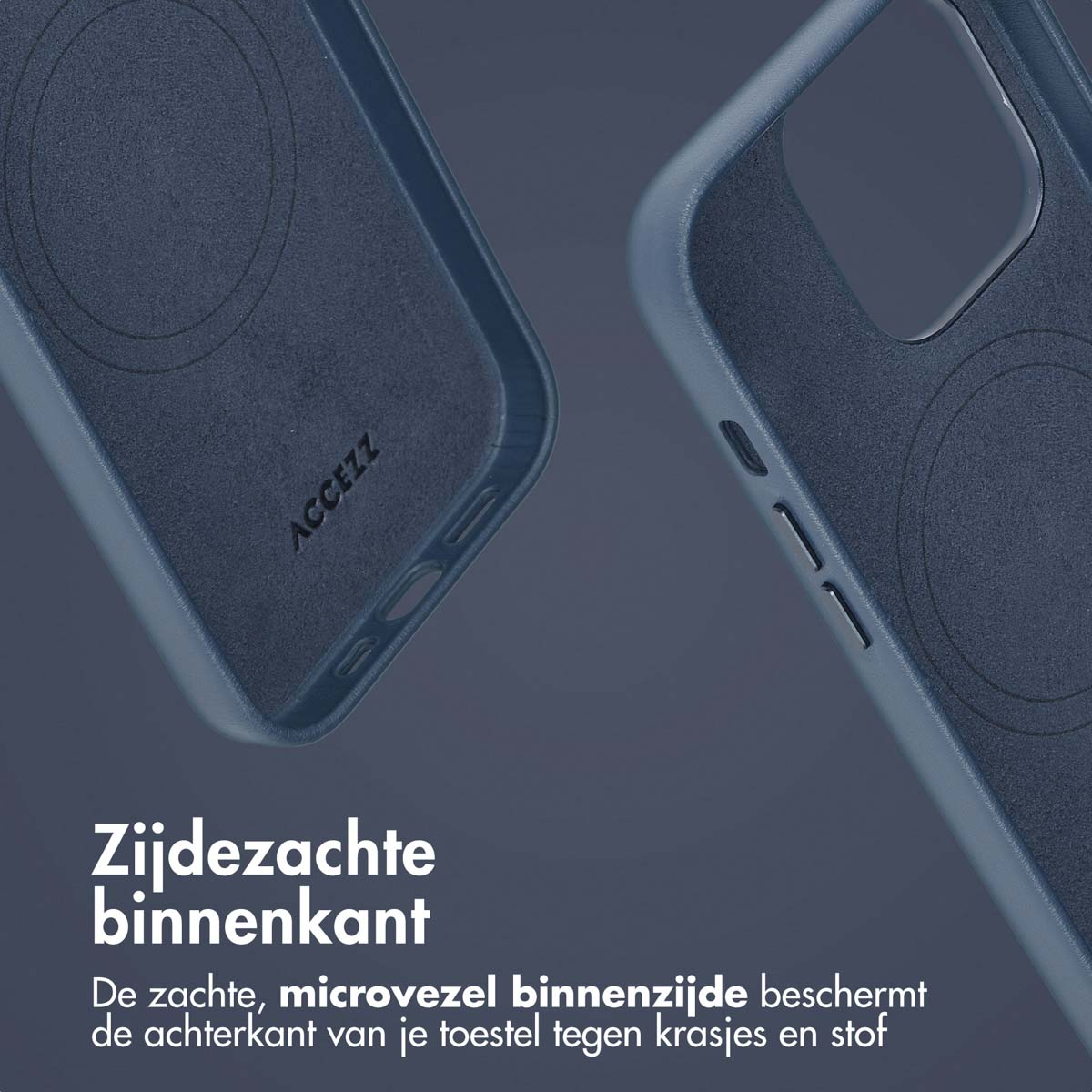 Accezz Leather Bookcase 2-in-1 met MagSafe Apple iPhone 14 Pro - Nightfall Blue