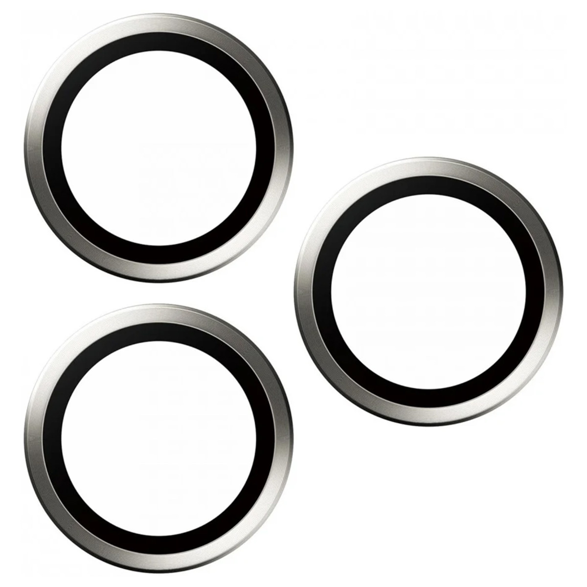 PanzerGlass Camera Protector Hoop Optic Rings Apple iPhone 15 Pro / 15 Pro Max - White Metal