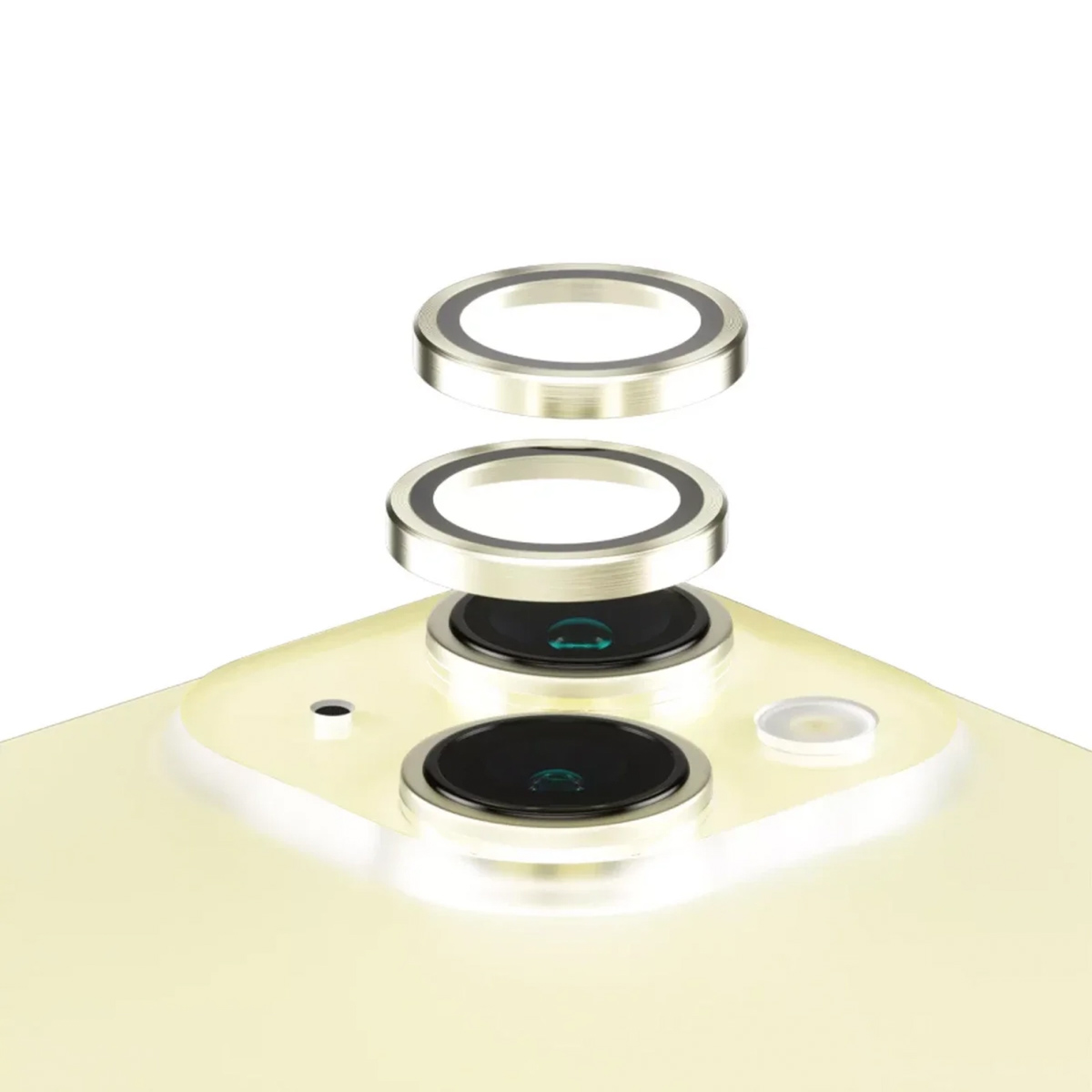 PanzerGlass Camera Protector Hoop Optic Rings Apple iPhone 15 / 15 Plus - Yellow