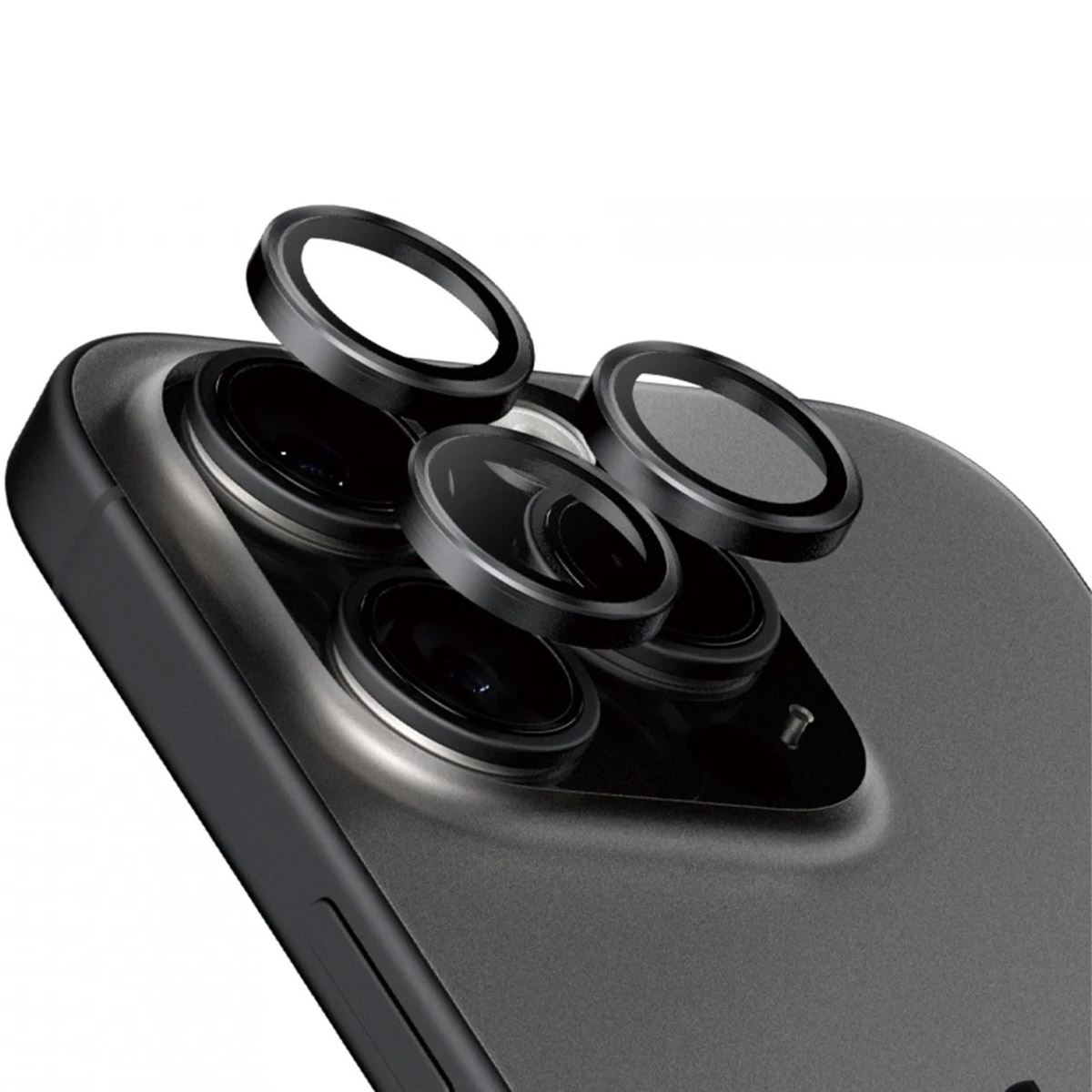 PanzerGlass Camera Protector Hoop Optic Rings Apple iPhone 15 Pro / 15 Pro Max - Black Titanium