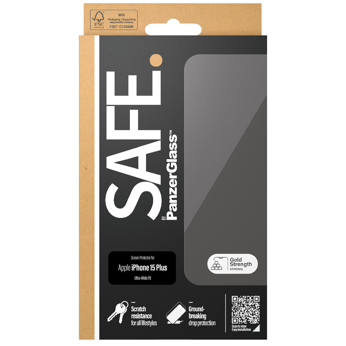 SAFE by PanzerGlass Ultra-Wide Fit Screenprotector Apple iPhone 15 Plus