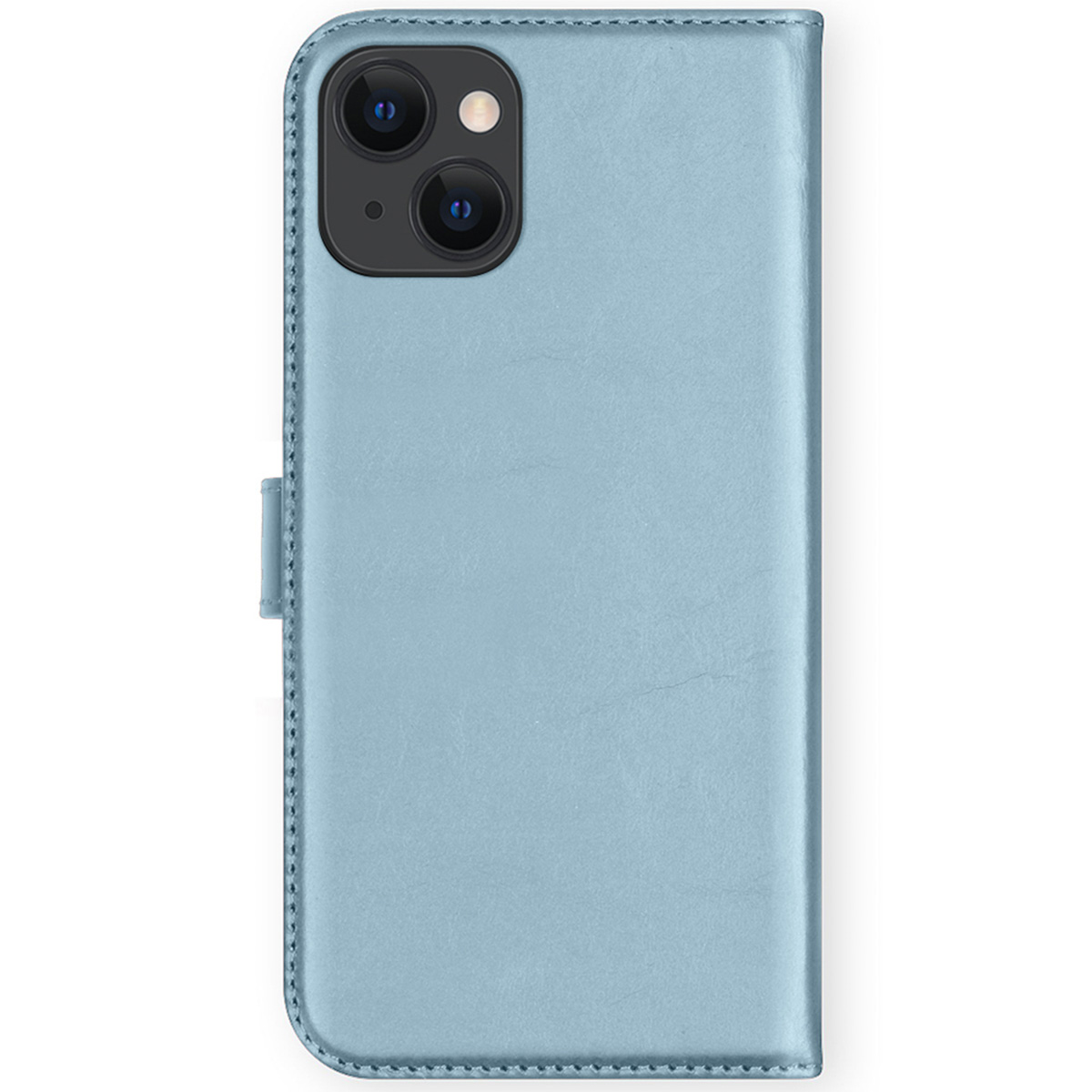 Selencia Echt Lederen Bookcase Apple iPhone 13 Mini - Lichtblauw