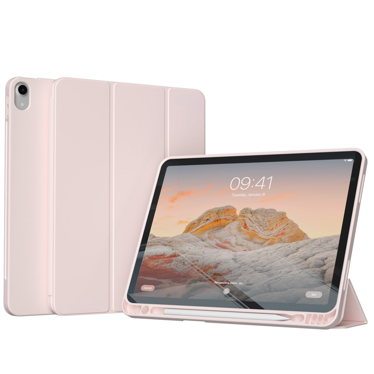 Accezz Smart Silicone Bookcase Apple iPad Air 11 inch (2025) M3 / (2024) M2 / Air 5 (2022) / Air 4 (2020) - Roze