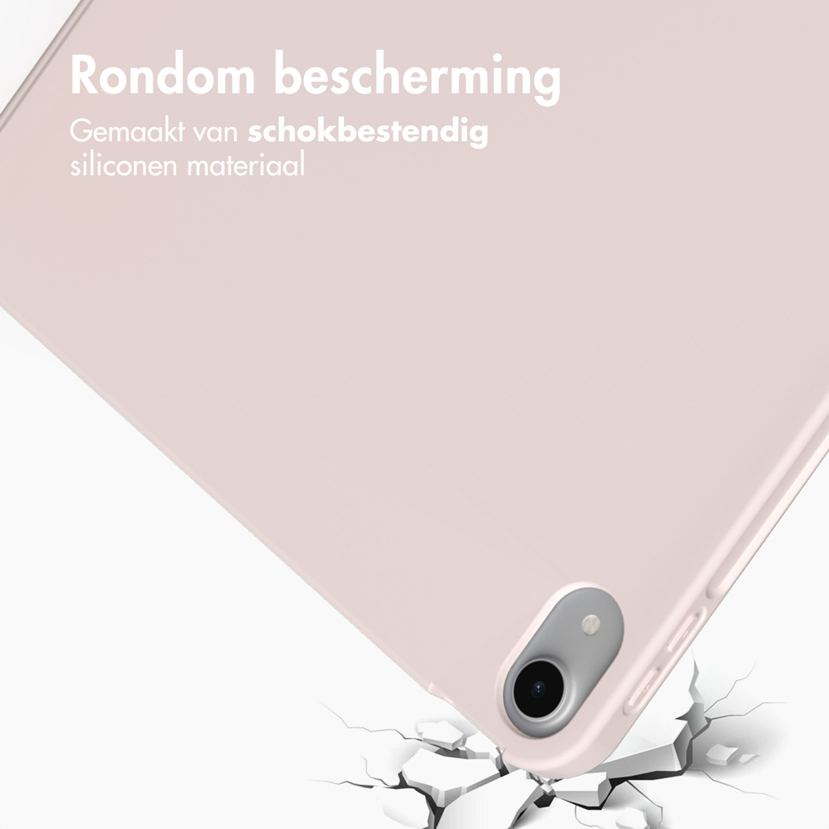 Accezz Smart Silicone Bookcase Apple iPad Air 11 inch (2025) M3 / (2024) M2 / Air 5 (2022) / Air 4 (2020) - Roze