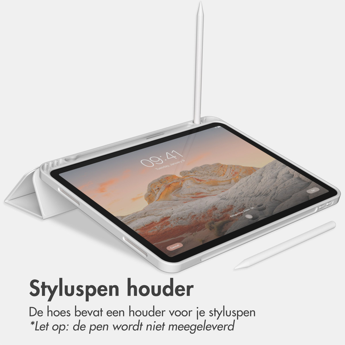 Accezz Smart Silicone Bookcase Apple iPad Air 11 inch (2025) M3 / (2024) M2 / Air 5 (2022) / Air 4 (2020) - Grijs