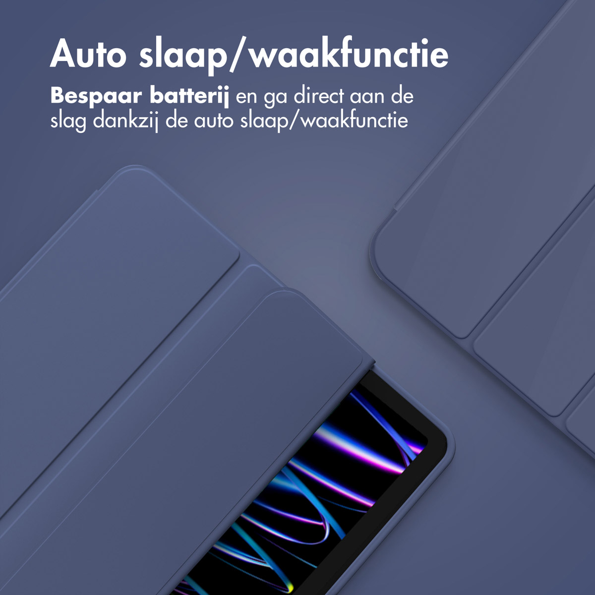 Accezz Smart Silicone Bookcase Apple iPad Air 11 inch (2025) M3 / (2024) M2 / Air 5 (2022) / Air 4 (2020) - Donkerblauw