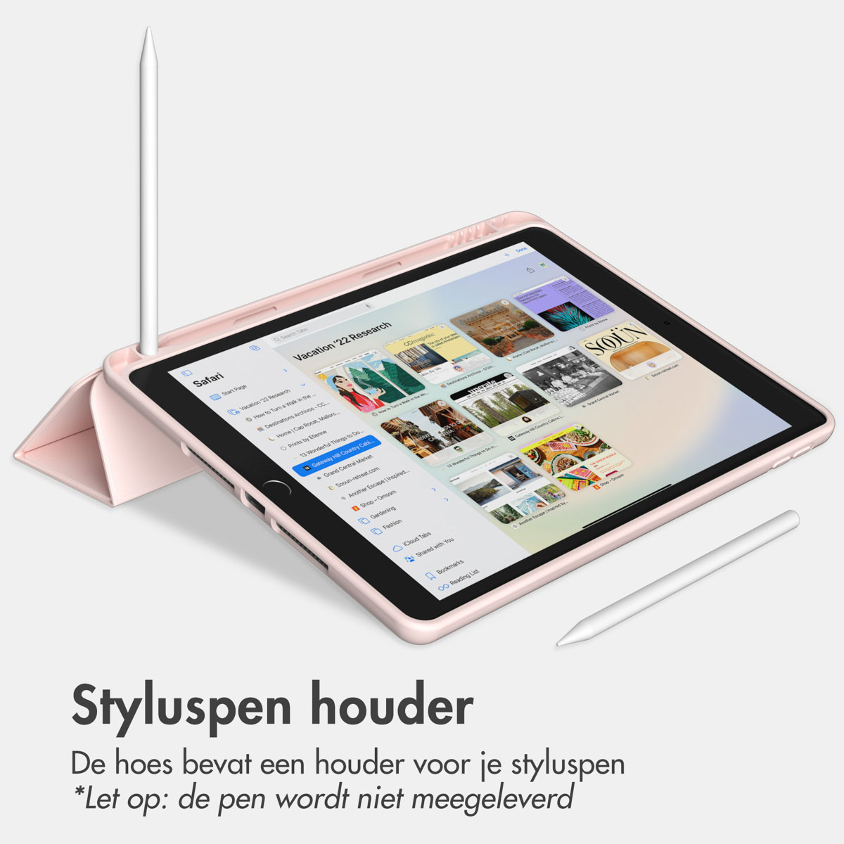 Accezz Smart Silicone Bookcase Apple iPad 6 (2018) 9.7 inch / iPad 5 (2017) 9.7 inch - Roze