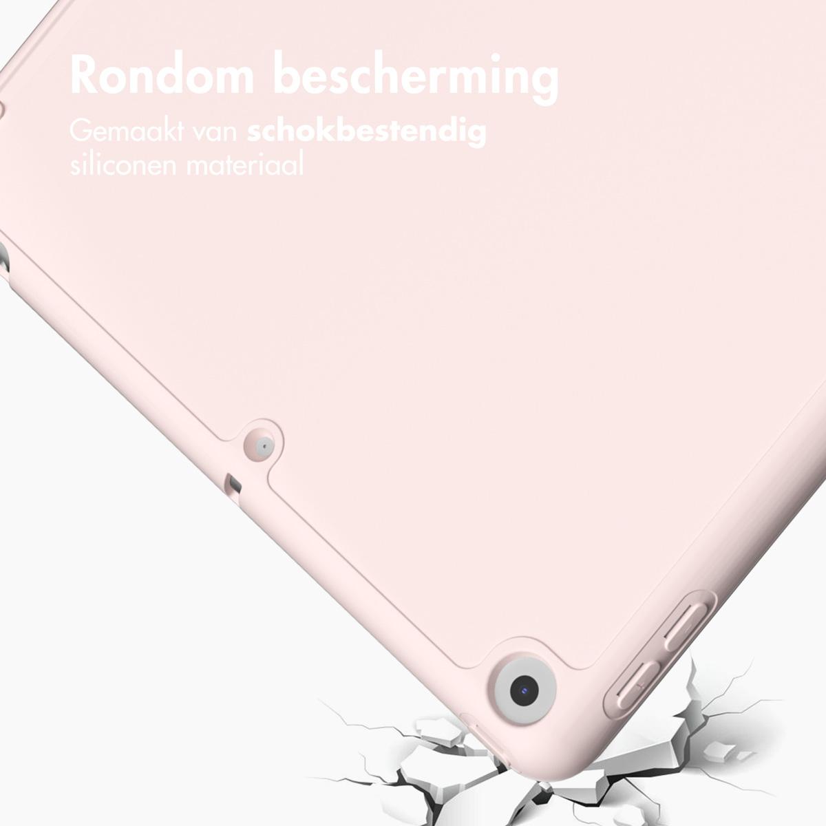 Accezz Smart Silicone Bookcase Apple iPad 6 (2018) 9.7 inch / iPad 5 (2017) 9.7 inch - Roze
