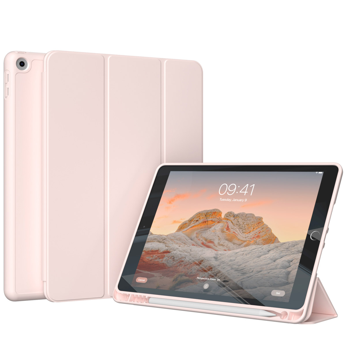 Accezz Smart Silicone Bookcase Apple iPad 6 (2018) 9.7 inch / iPad 5 (2017) 9.7 inch - Roze