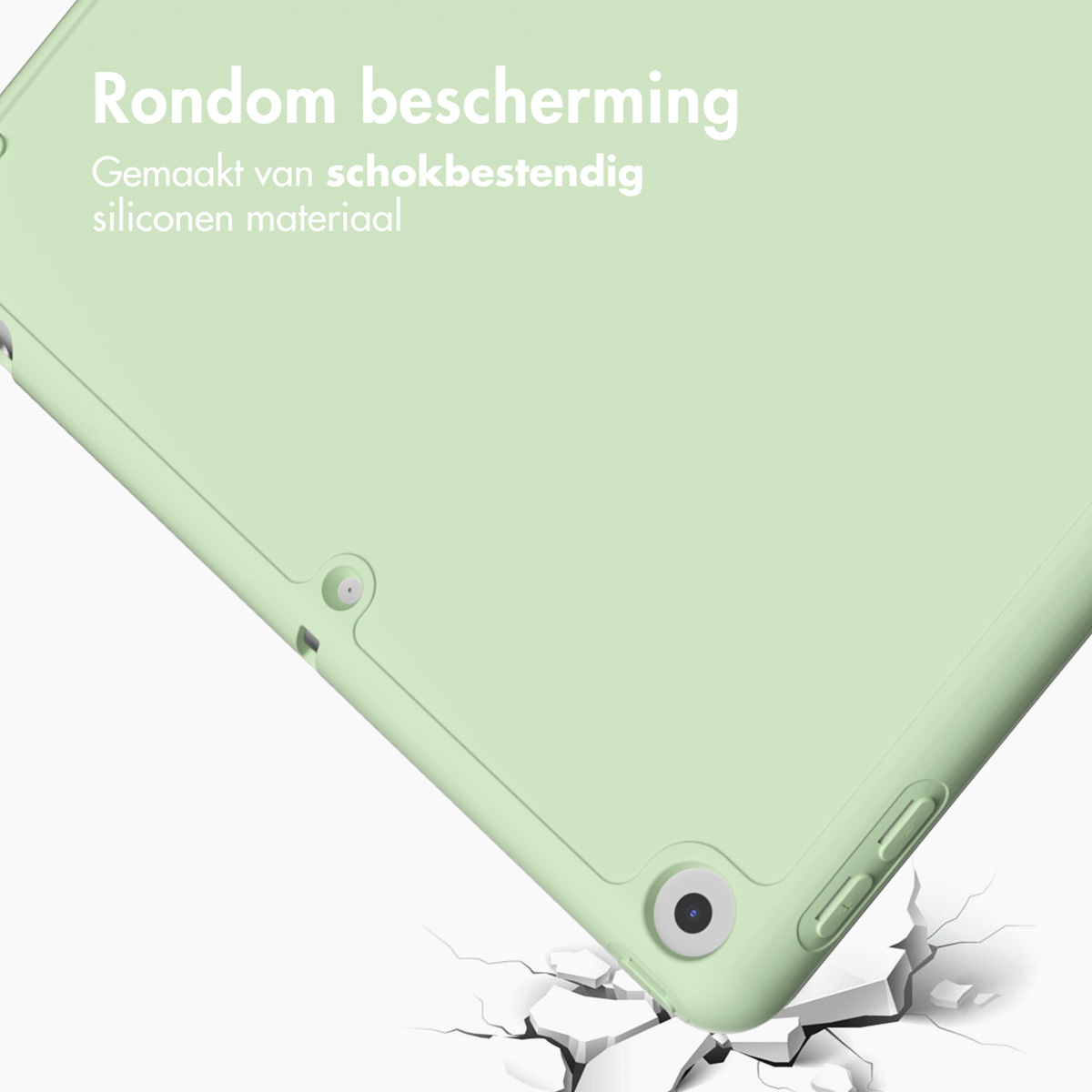 Accezz Smart Silicone Bookcase Apple iPad 6 (2018) 9.7 inch / iPad 5 (2017) 9.7 inch - Lichtgroen